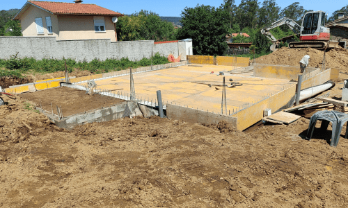 Encofrado de forjado de vivienda unifamiliar